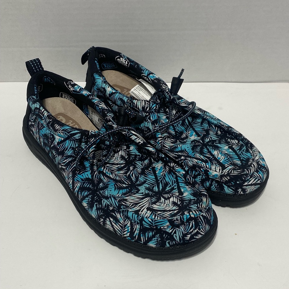 Hey Dude Leaf Pattern Shoes in Blue and Black